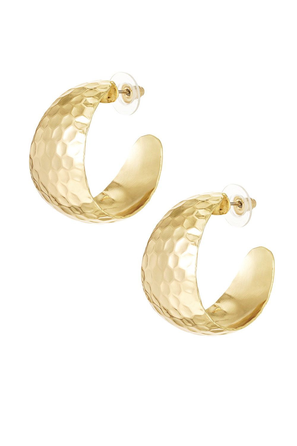 Boucles D'oreilles Créoles Avec Structure - Doré 