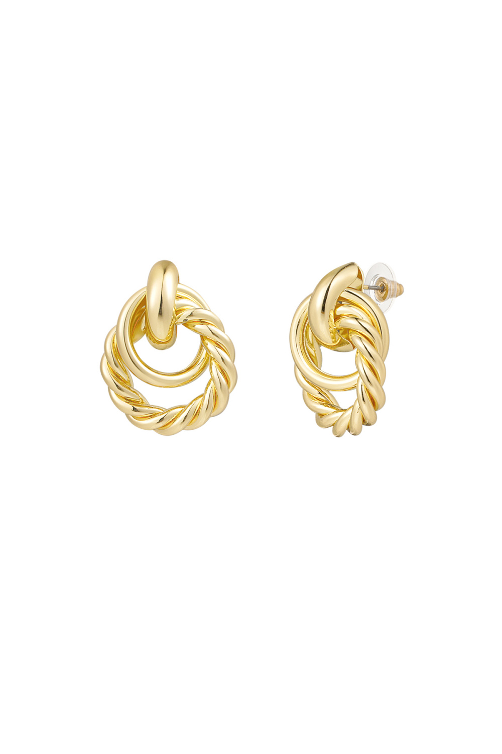Boucles D'oreilles Avec Différents Anneaux - Doré 