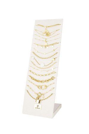 Présentoir À Bracelets Charms Basiques - Doré h5 