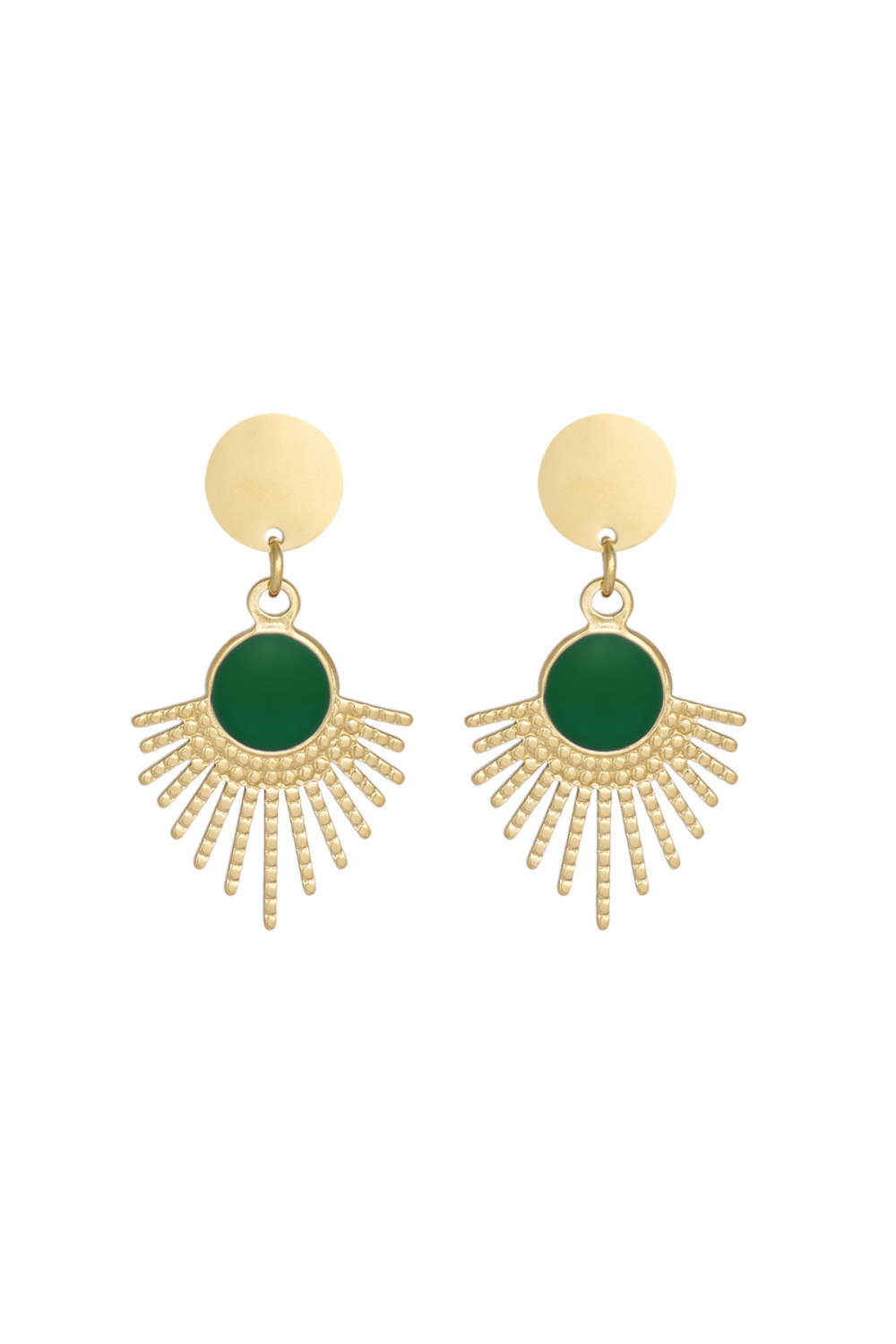 Boucles D'couleur Oreilles Âme Secrète - Couleur Or Vert 