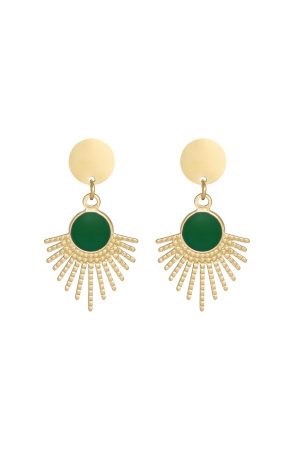 Boucles D'couleur Oreilles Âme Secrète - Couleur Or Vert h5 