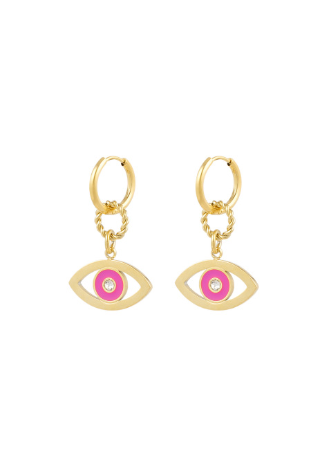 Boucles d'Couleur oreilles oeil veux toi