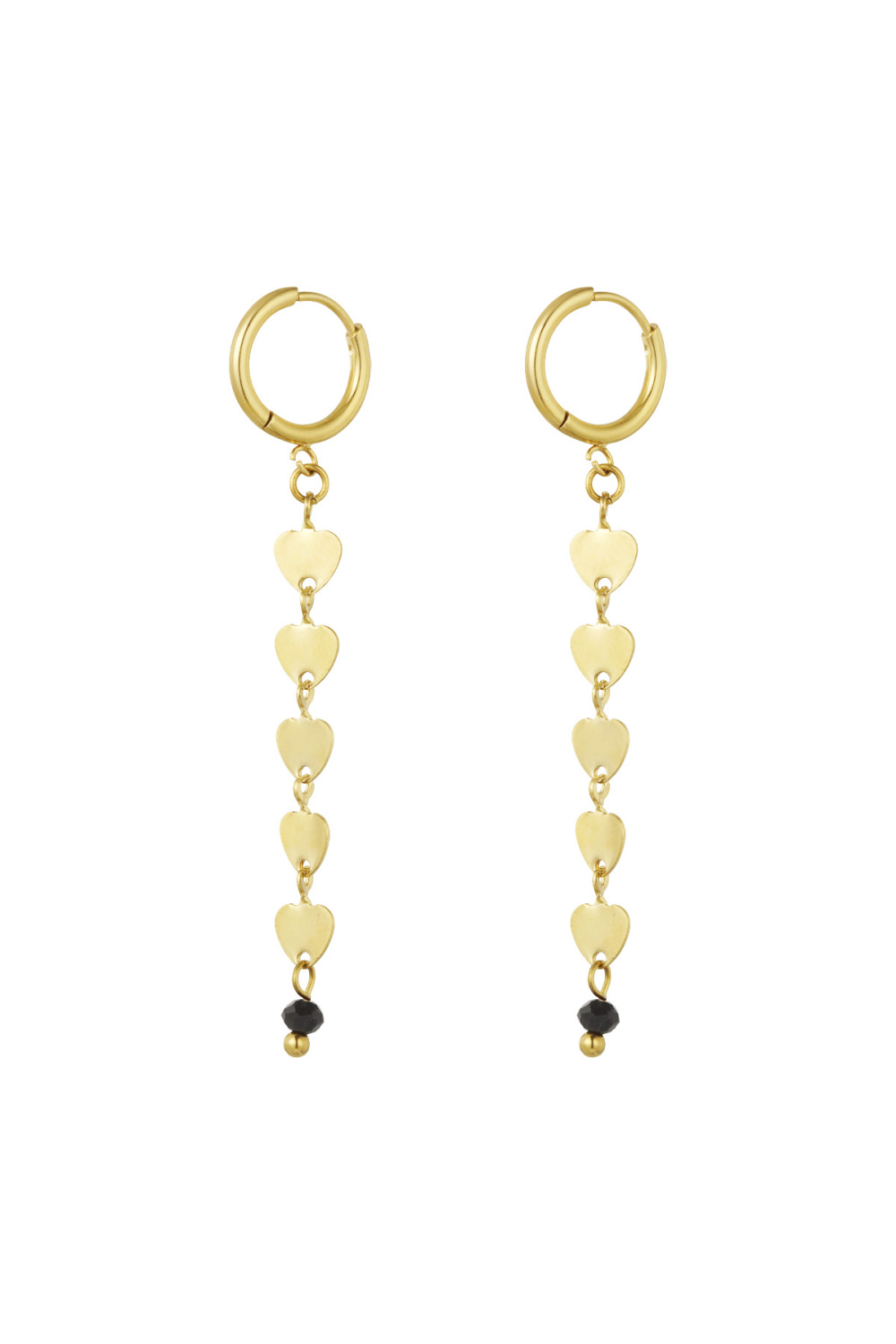 Boucles D'couleur Oreilles Nous Avons Besoin D'amour - Couleur Or Noir