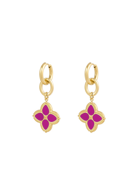 Boucles d'Couleur oreilles besoin de fleurs