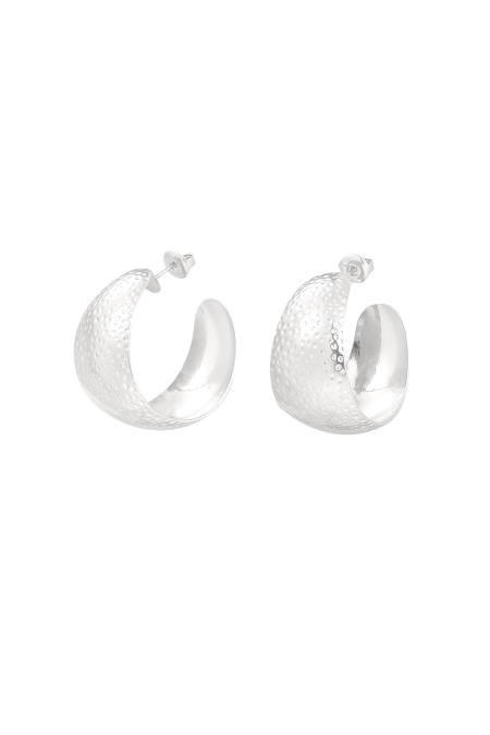 boucles d'oreilles relief lune