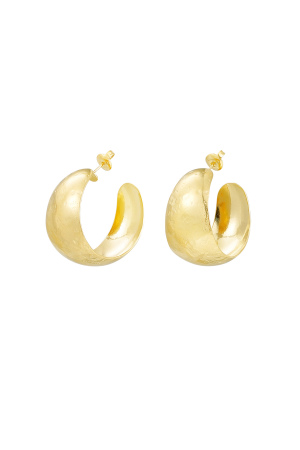 Boucles D'oreilles Brossées Larges h5 