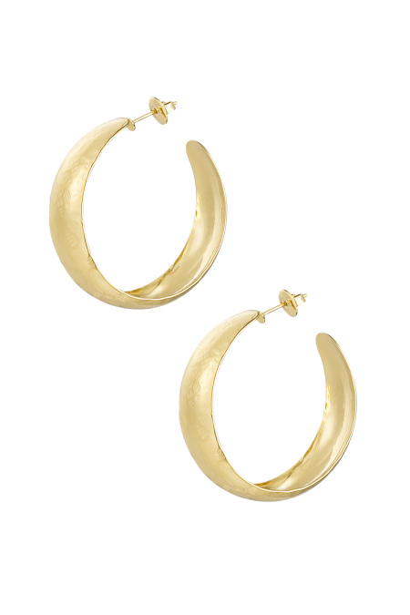 Boucles d'oreilles structure subtile - doré
