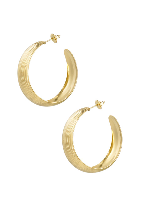 Boucles d'oreilles avec imprimé - doré
