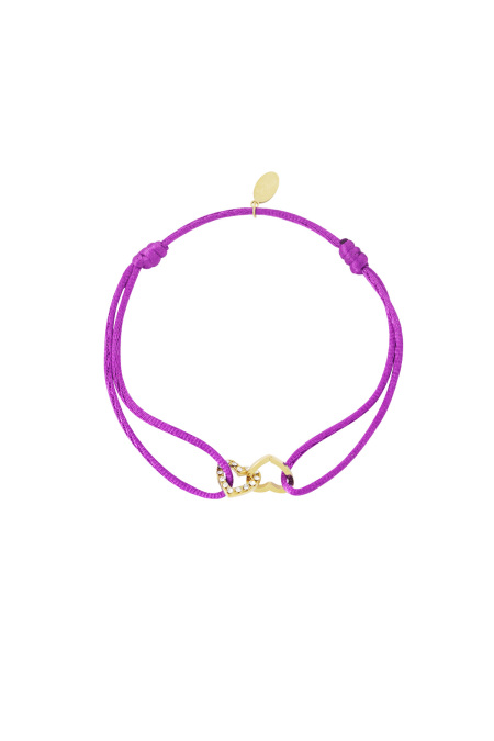 Bracelet satin connecté coeur