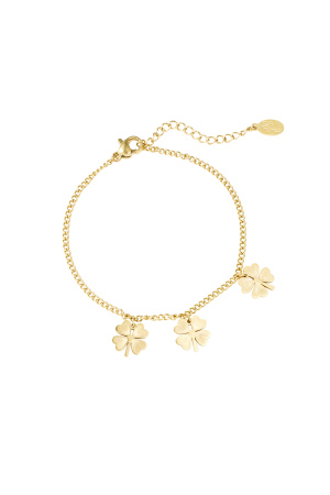 Bracelet Trèfles Doré h5