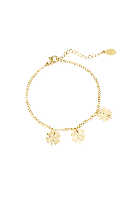 Bracelet trèfles doré
