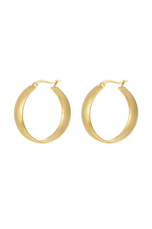 Boucles D'oreilles Avec Imprimé - Doré h5 