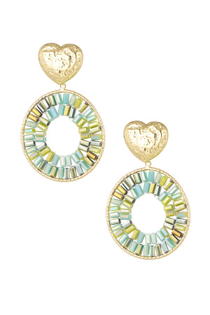 Boucles D'oreilles Rondes Avec Détail Cœur h5 