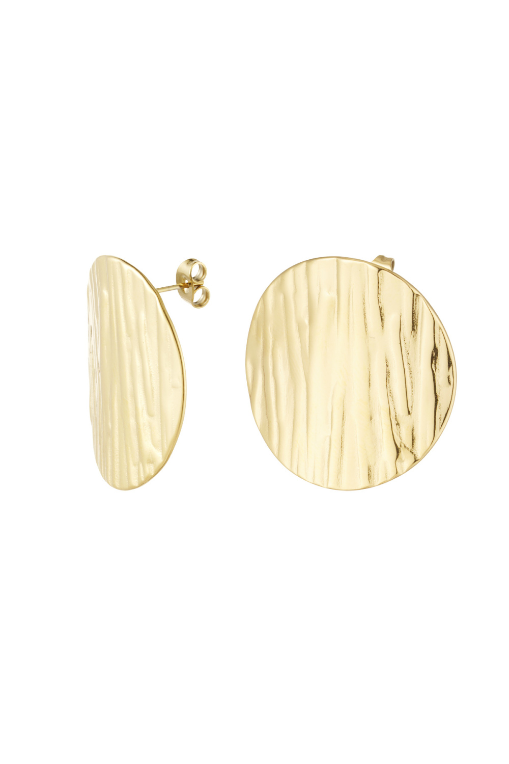Boucles D'oreilles Rondes Avec Imprimé