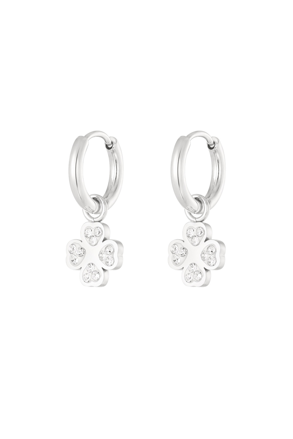Boucles D'oreilles Coeurs Trèfle - Doré 