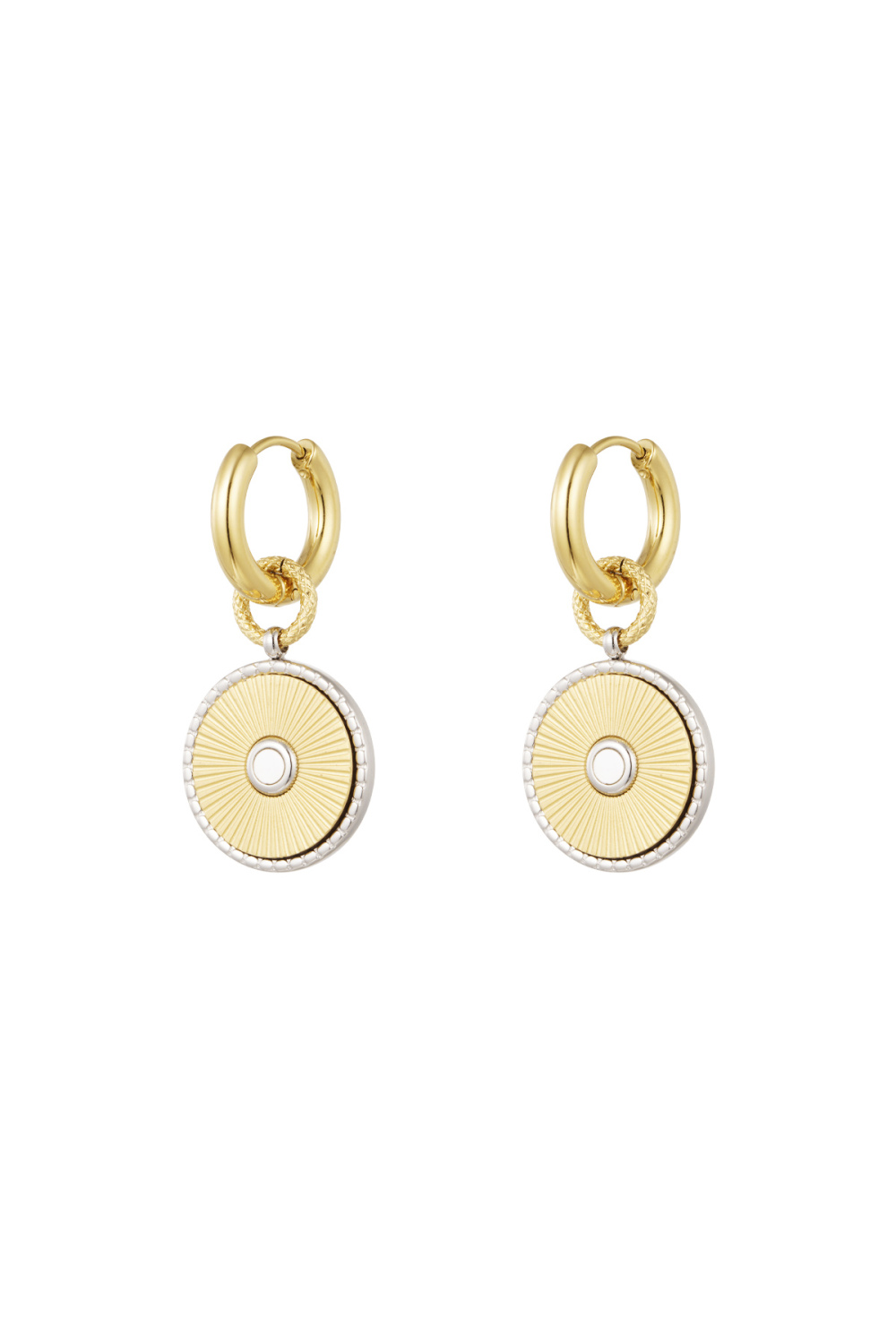 Boucles D'couleur Oreilles Rondes - Couleur Or/Argent