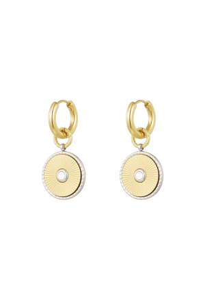 Boucles D'couleur Oreilles Rondes - Couleur Or/Argent h5
