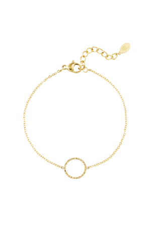 Bracelet Rond Scintillant Doré h5 