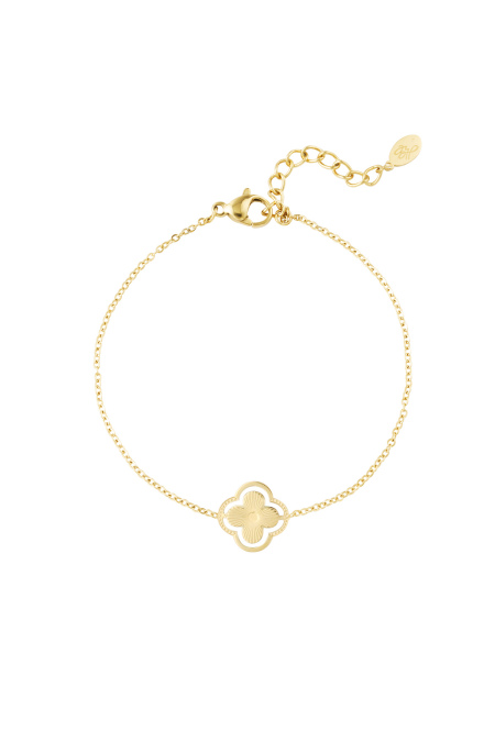 Bracelet double trèfle - doré