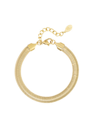 Bracelet Plat Grossier - Couleur Or-6.0Mm h5