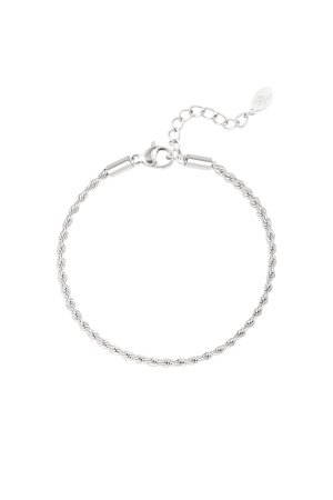 Bracelet Jasseron Torsadé Étroit - Argent-2.0Mm h5