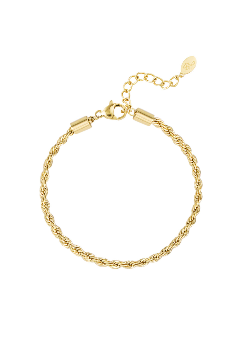 Bracelet Tourné Jasseron - Doré-3.0Mm 