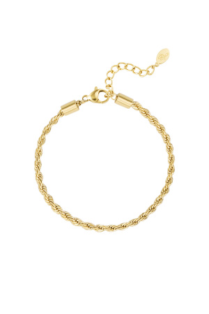 Bracelet Tourné Jasseron - Doré-3.0Mm h5 