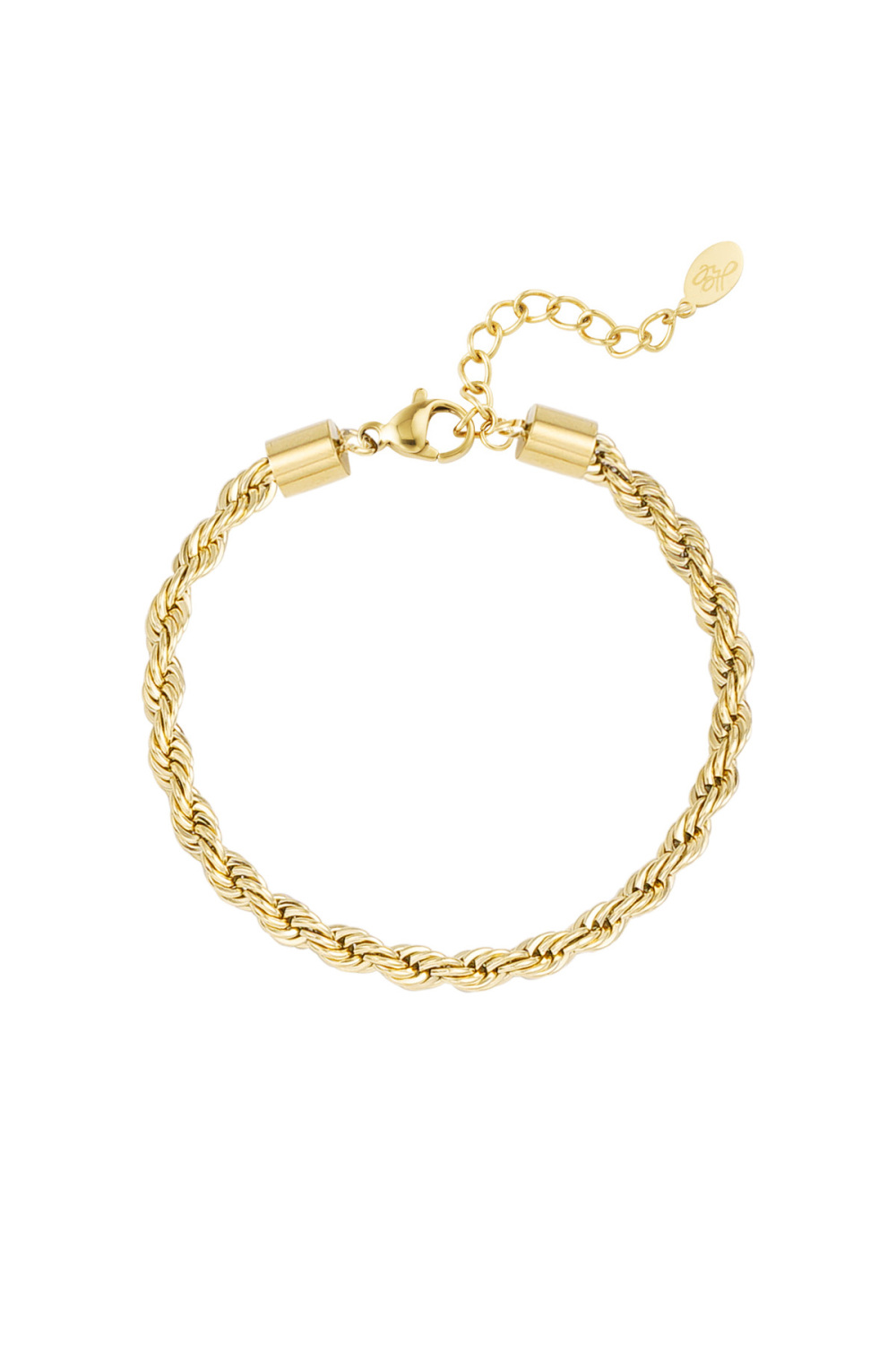 Bracelet Unisexe Torsadé Grossier - Doré-4.0Mm 