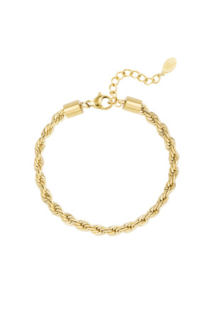 Bracelet Unisexe Torsadé Grossier - Doré-4.0Mm h5 
