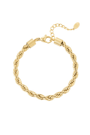 Bracelet Unisexe Twist Ludique - Couleur Or - 4.5Mm h5 