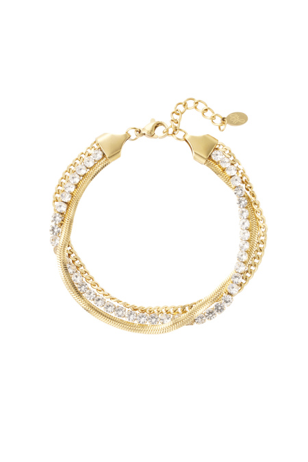bracelet double couche de pierres
