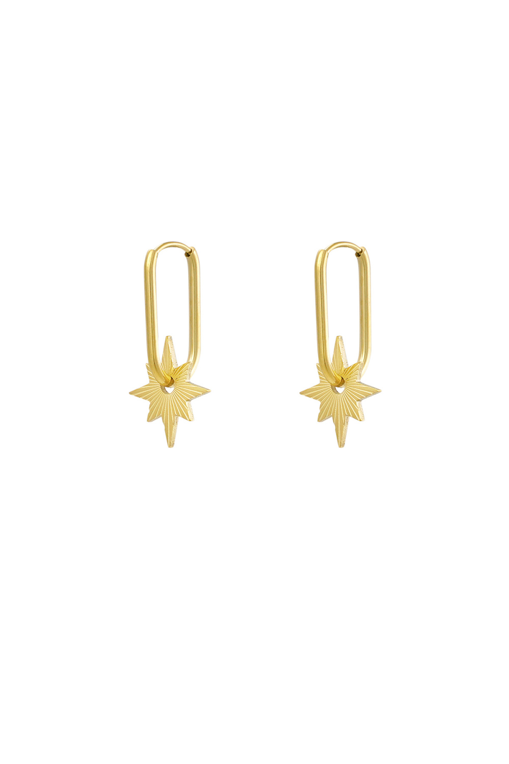Boucles D'oreilles Allongées Avec Étoile