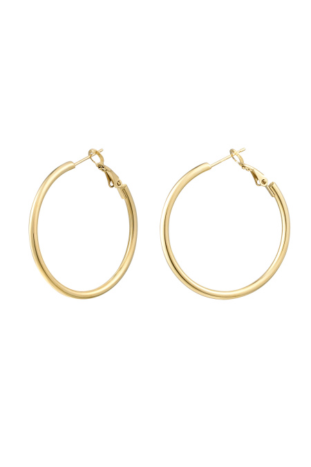 Boucles d'oreilles basic medium - doré