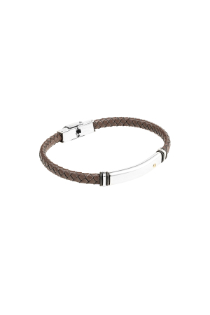 Bracelet Homme Tressé - Argent/Noir h5 Image2