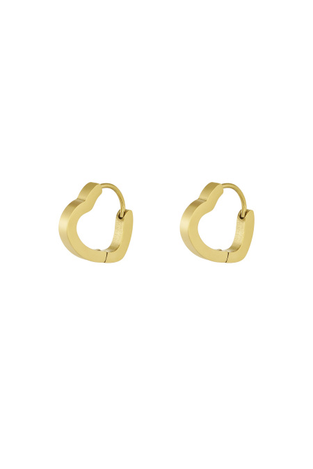 Boucles d'oreilles basiques coeur petit - doré