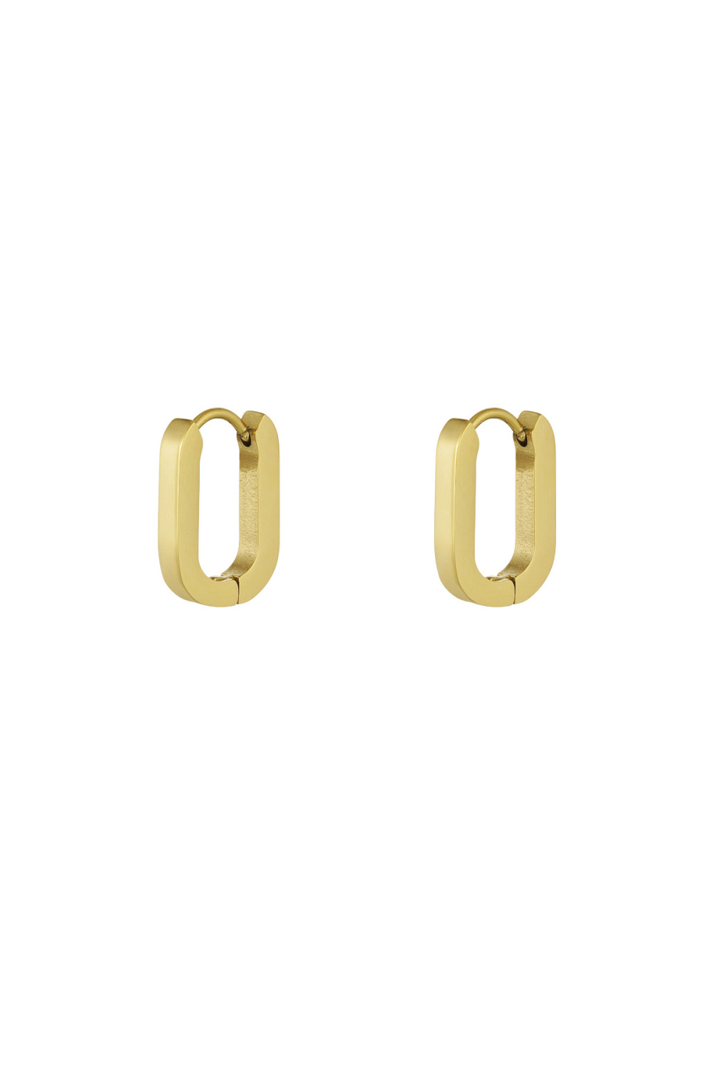 Boucles D'oreilles Ovales Basiques Petites - Dorées