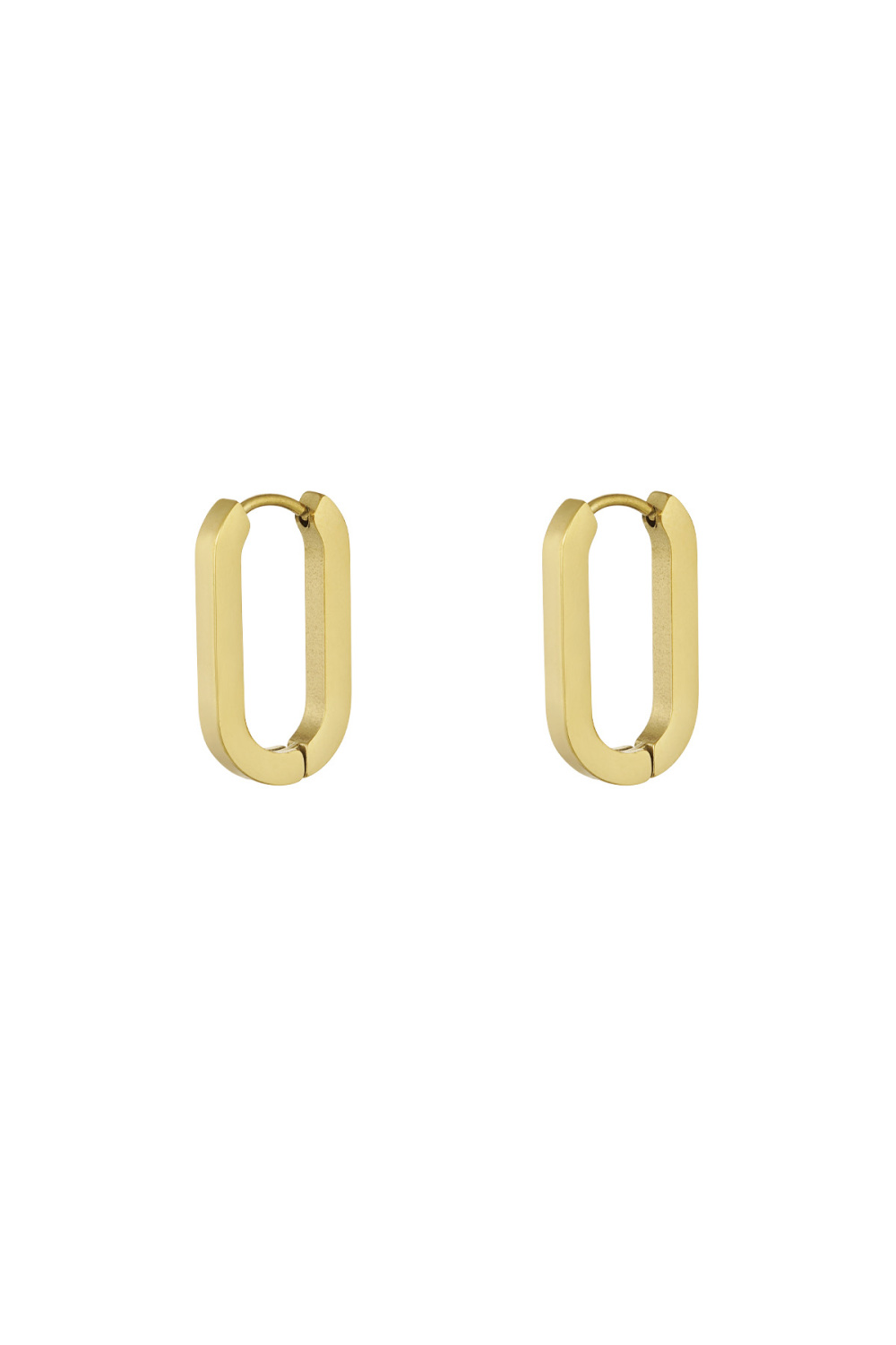 Boucles D'oreilles Ovales Géométriques Basiques - Medium