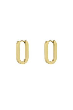Boucles D'oreilles Ovales Géométriques Basiques - Medium h5