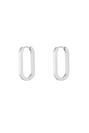 Boucles D'oreilles Ovales Basiques Grandes h5 