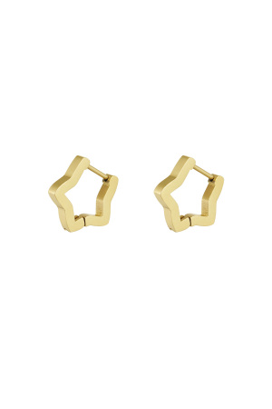Boucles D'couleur Oreilles Étoile Basiques Couleur Or - Petites h5
