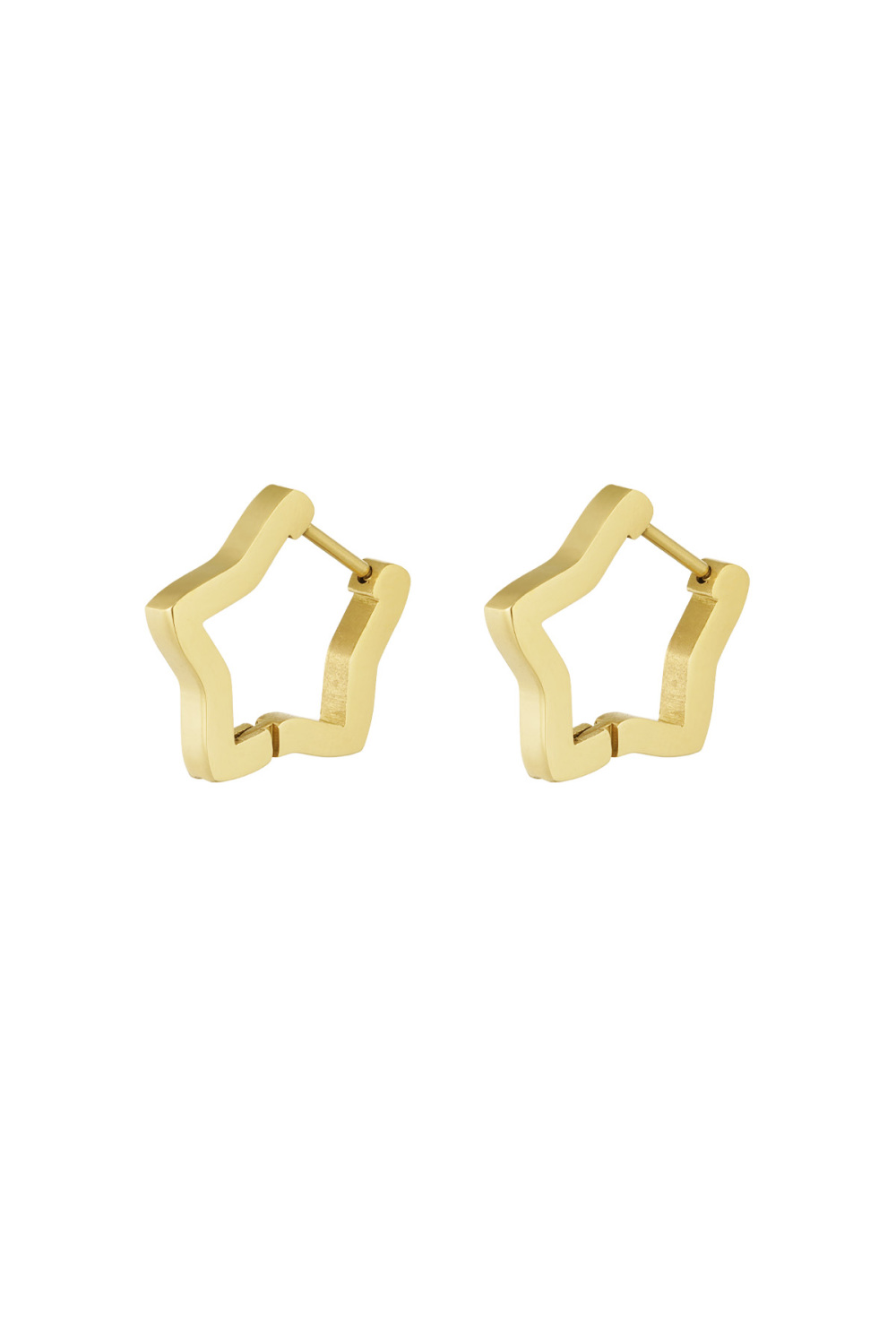 Boucles D'oreilles Étoile Basic Medium - Doré 