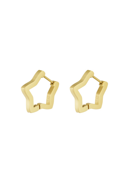 Boucles d'oreilles étoile basic medium - doré
