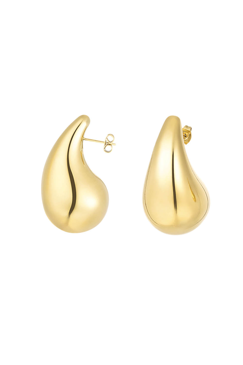 Boucles D'oreilles Pendantes Grandes - Doré 