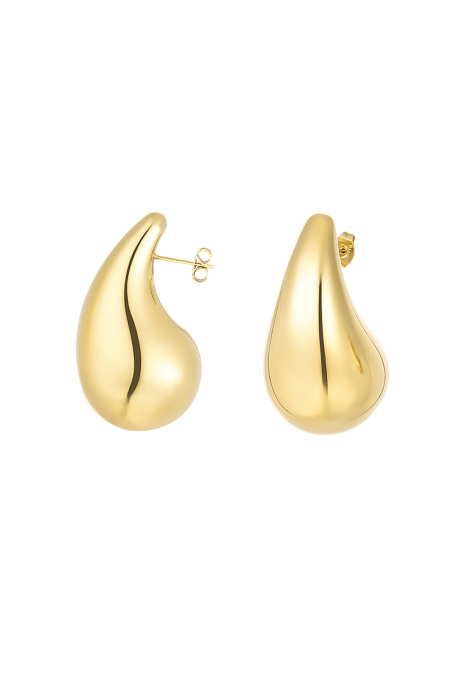 Boucles d'oreilles pendantes grandes - doré