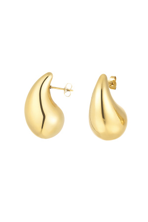Boucles D'oreilles Pendantes À Dôme Épais Pour Femmes En Acier Inoxydable - Moyen h5 