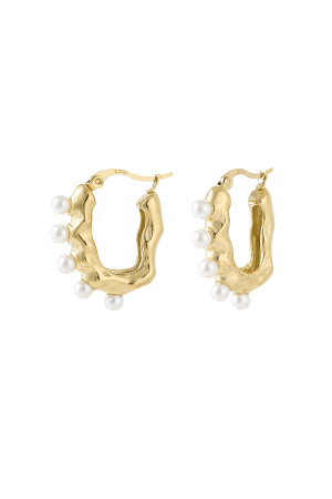Boucle D'oreille Perle Asymétrique h5