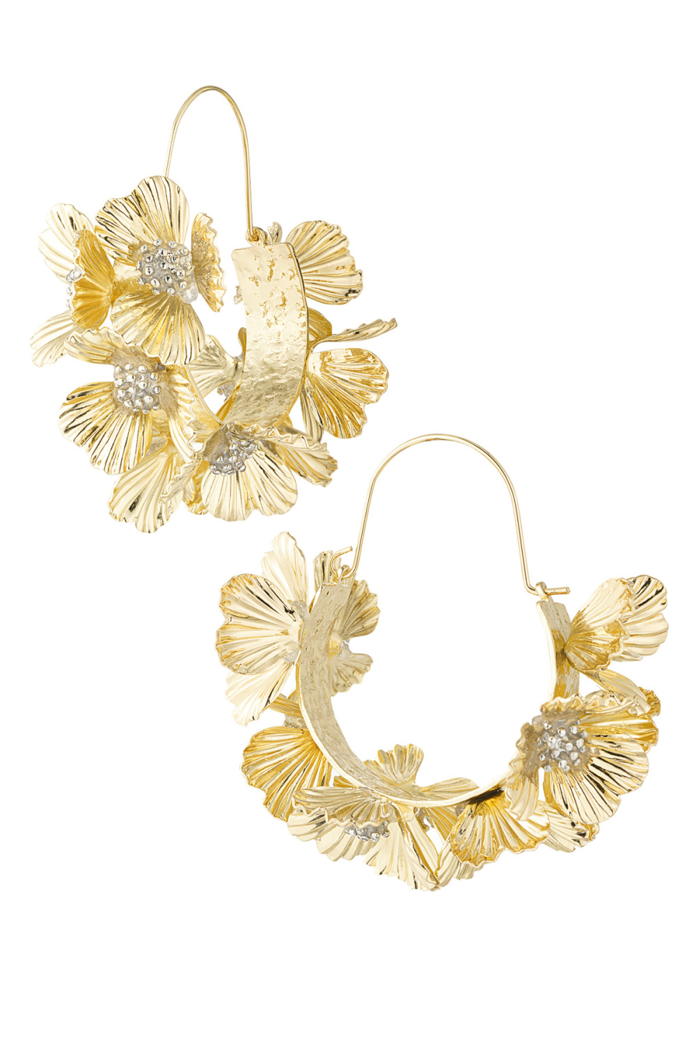 Boucles D'oreilles Fleur Lueur - Doré 