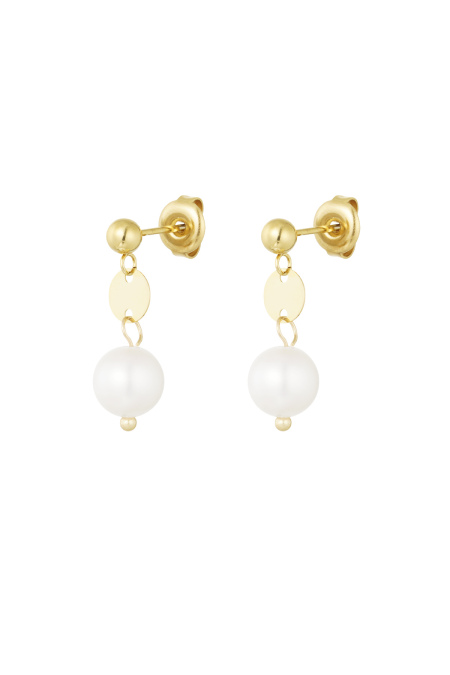 Boucle D'oreille Avec Petit Pendentif Perle