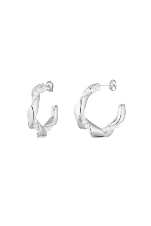 Boucles D'oreilles Perles Torsadées - Doré h5 