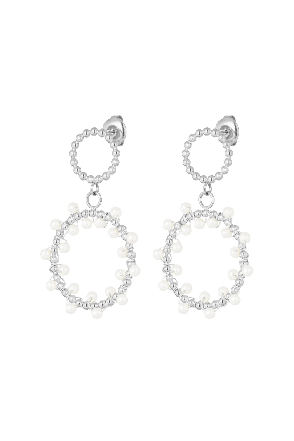 Boucles D'oreilles Rondes Perle Party